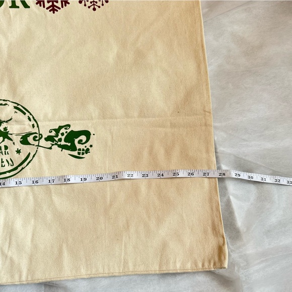 Christmas Gift Bag Extra Large Canvas with Ribbon tie closure 39x27.5 inches New - Picture 5 of 6